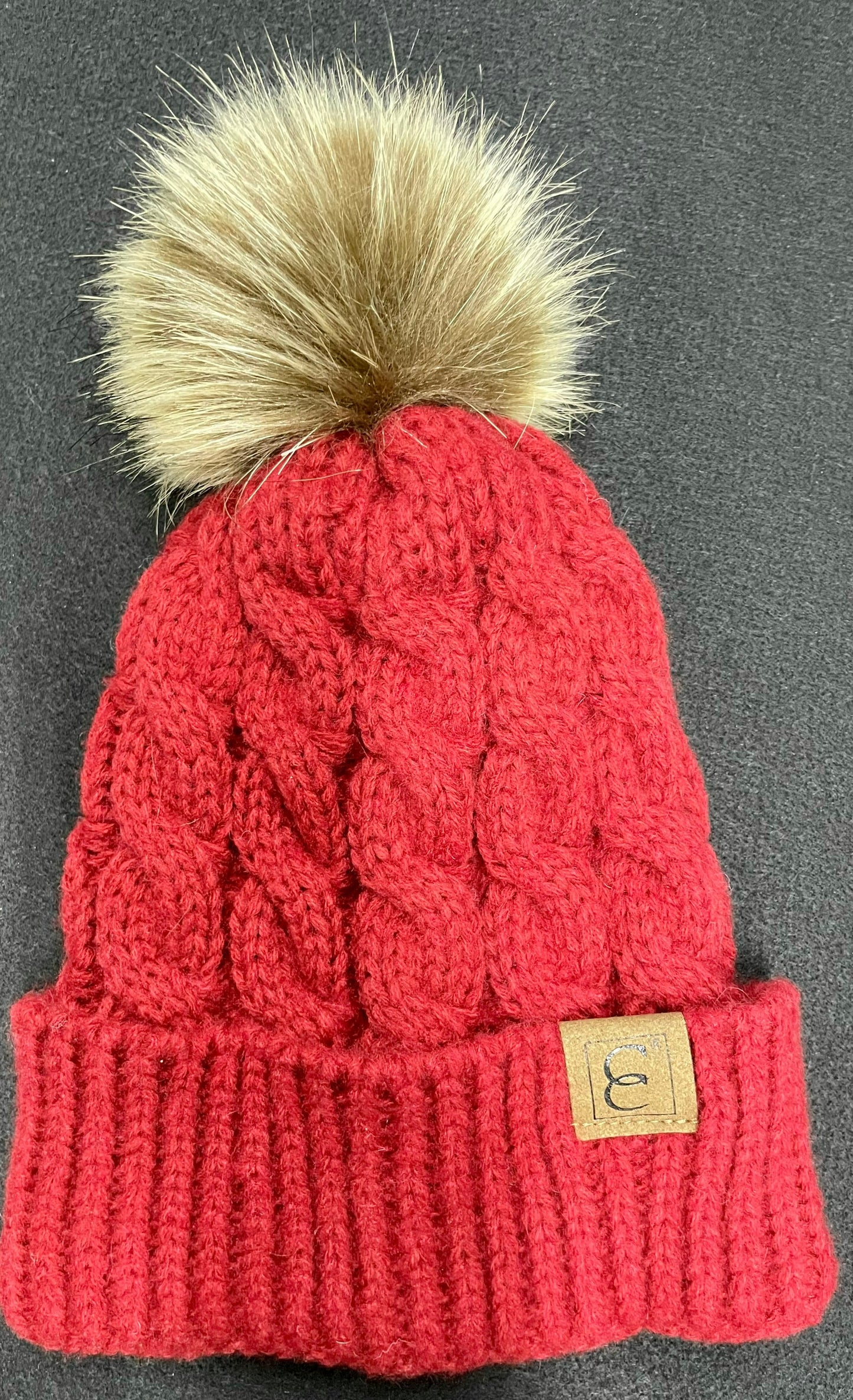 Faux Fur Pom Beanie