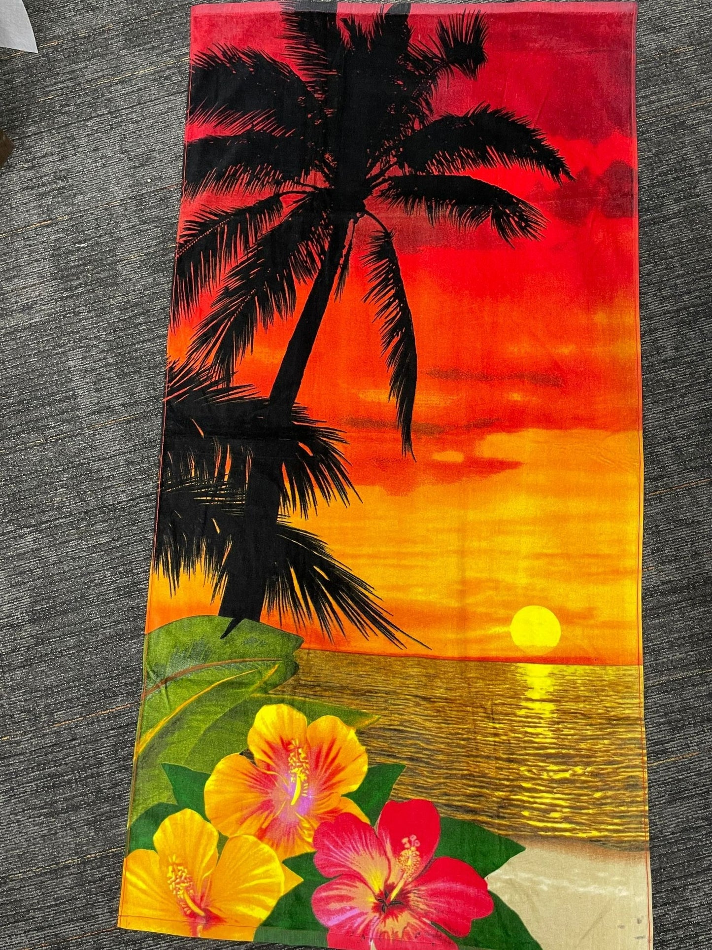 TW6785 30"x60" Sunset Palm Beach Towel