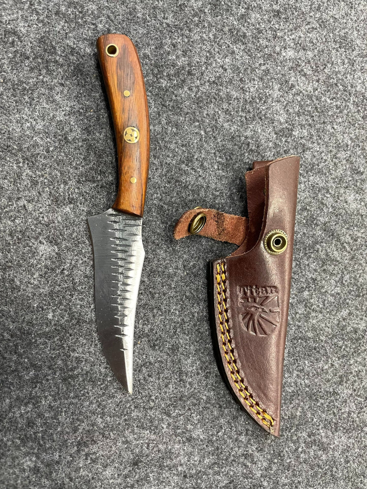 Titan TC-055 Rosewood Balanced Utility skinning & hunting knife w/4" blade