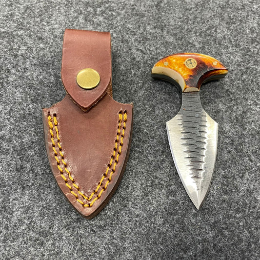 Titan High Carbon Hand Forged Titan Shark Tooth EDC Knife 2.5" blade (has over 7 hours work into forging, filing & fitting)