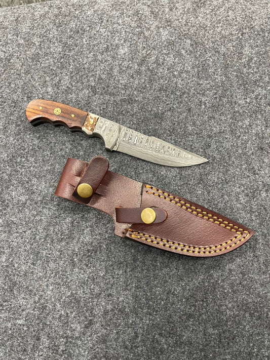 Titan 9'' Damascus Straight Blade Perfect for Every Outdoor trip TD-087